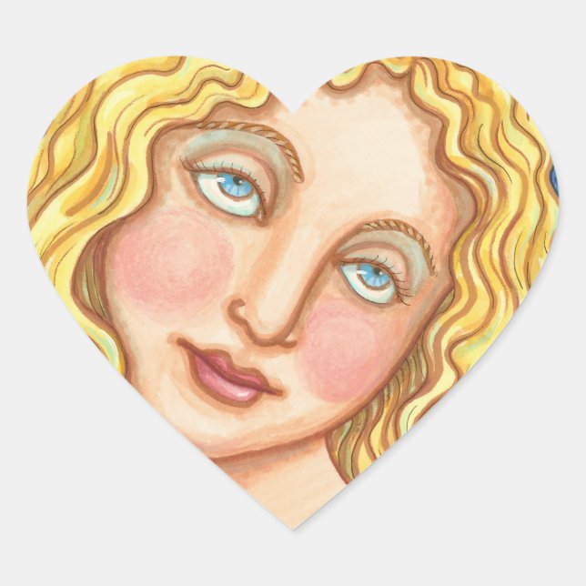 ADESIVO CORAÇÃO APLE E EVE FOLK ART STICKERS (Frente)