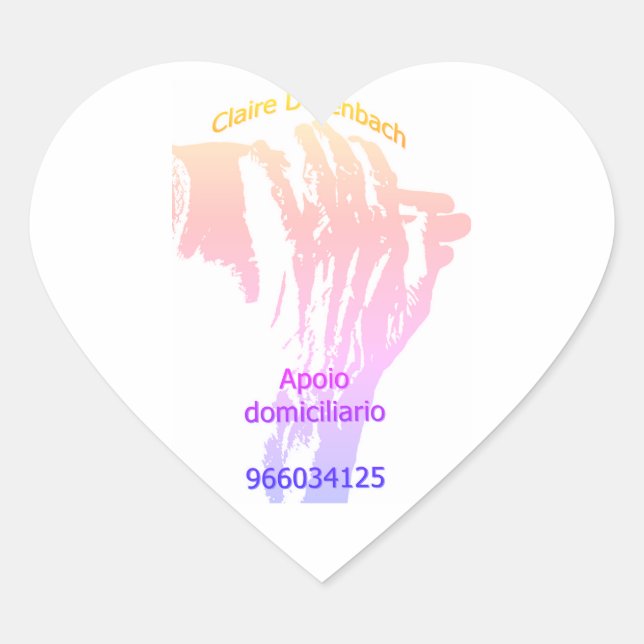 Adesivo Coração Apoio Pflege (Frente)