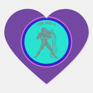 Adesivo Coração Aquarius Heart Sticker
