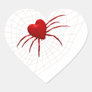 Adesivo Coração Aranha de Corações Vermelhos
