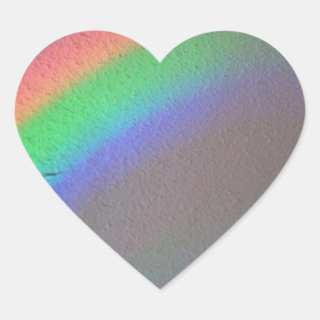 Adesivo Coração arco-íris apocalíptico postado (Frente)