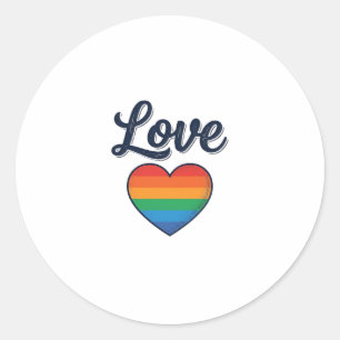 Adesivo Coração Arco-íris de Amor Orgulho Camisa Vetorial