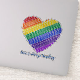 Adesivo Coração arco-íris, Laptop personalizado
