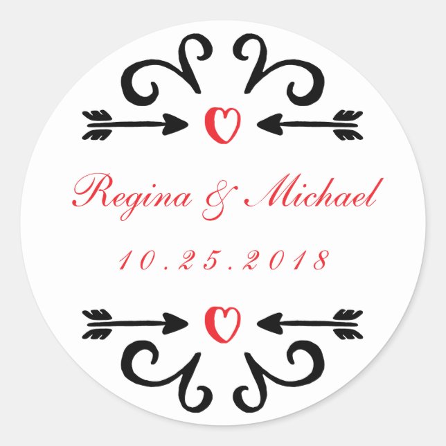 Adesivo Coração Arrancar Curl Casamento Obrigado Sticker (Frente)