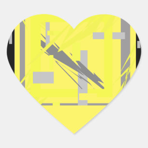 Adesivo Coração Arte abstrata de energia poderosa