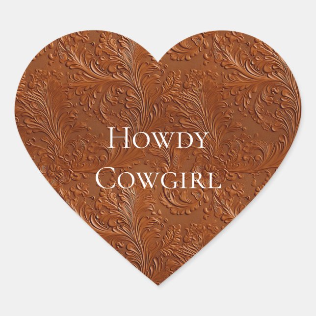 Adesivo Coração Arte Boêmia Ocidental (Frente)