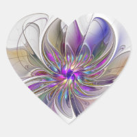 Arte de fractal abstrato colorido e energético Flo