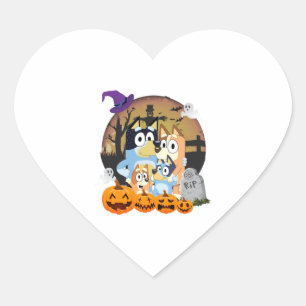 Adesivo Coração Arte Sobre A Família Halloween Para Homens, Mulher