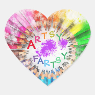 Adesivo Coração Artsy Fartsy Art Sticker