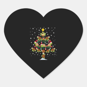 Adesivo Coração Árvore de Natal de Tartaruga-do-mar