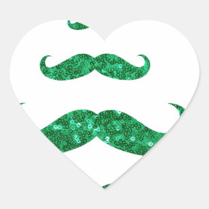 Adesivo Coração árvore de natal do bigode