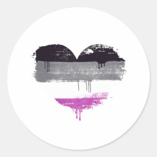 ADESIVO CORAÇÃO ASEXUAL - AMOR ASEXUAL