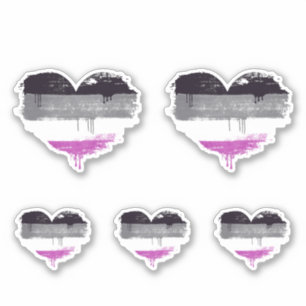 ADESIVO CORAÇÃO ASEXUAL - AMOR ASEXUAL
