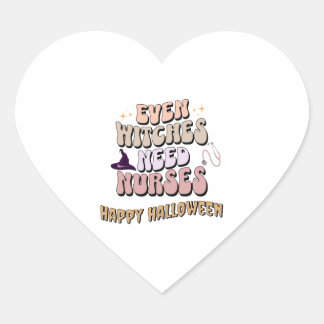 Adesivo Coração Até As Bruxas Precisam De Enfermeiras
