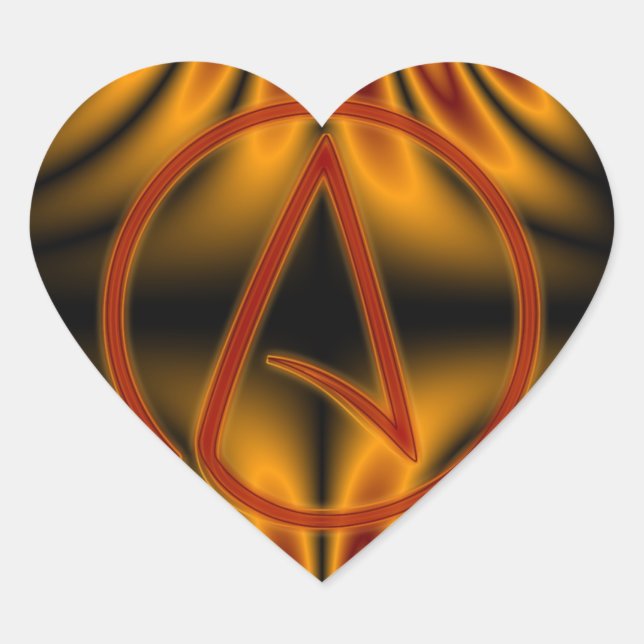 Adesivo Coração Atheist A (Frente)