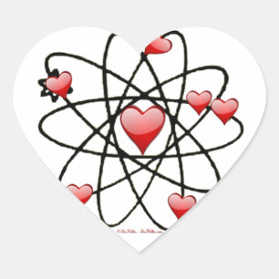Adesivo Coração Atomic Valentine Corações Vermelhos