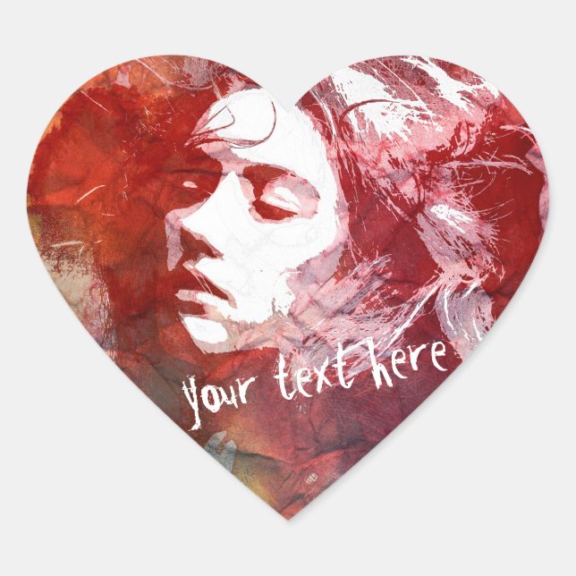 Adesivo Coração Atreva-se a amar | Vinheta (Frente)