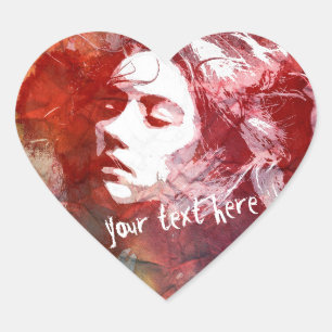 Adesivo Coração Atreva-se a amar Vinheta