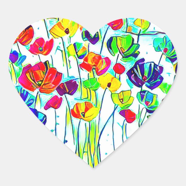 Adesivo Coração Autocolantes, Brilhantes (Frente)