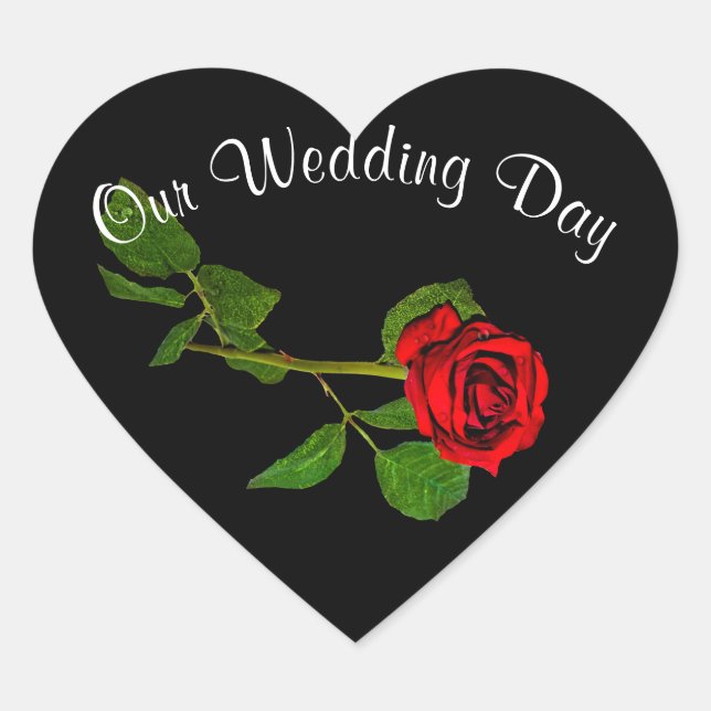 Adesivo Coração Autocolantes, Envelopes de Selo, Coleção de Rosas  (Frente)