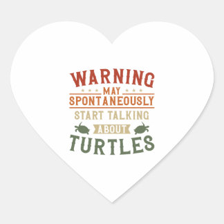 Adesivo Coração Aviso de Tartaruga do Mar de maio