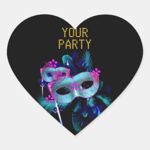 Adesivo Coração Azul-azul-lacrimejo do coração-adesivo