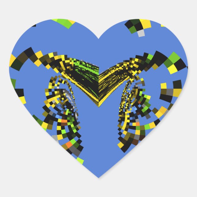 Adesivo Coração Azul M (Frente)