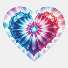 Adesivo Coração AzulBrancoVermelho