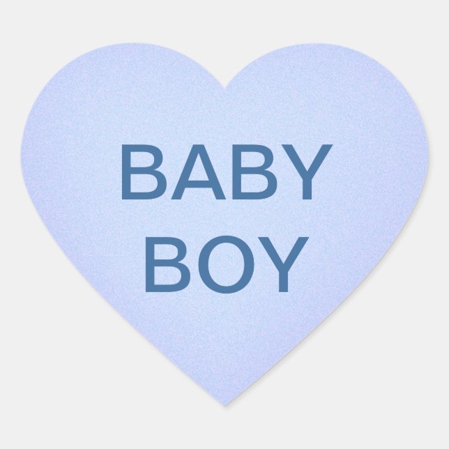 Adesivo Coração Baby Boy Blue Heart Sticker (Frente)