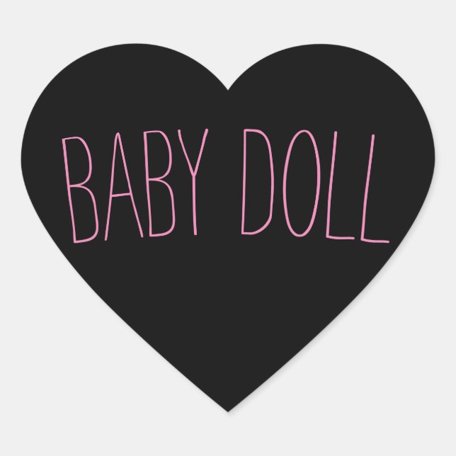 Adesivo Coração Baby Doll Sticker (Frente)