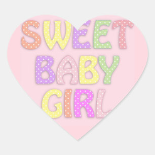 Adesivo Coração Baby Girl Sticker