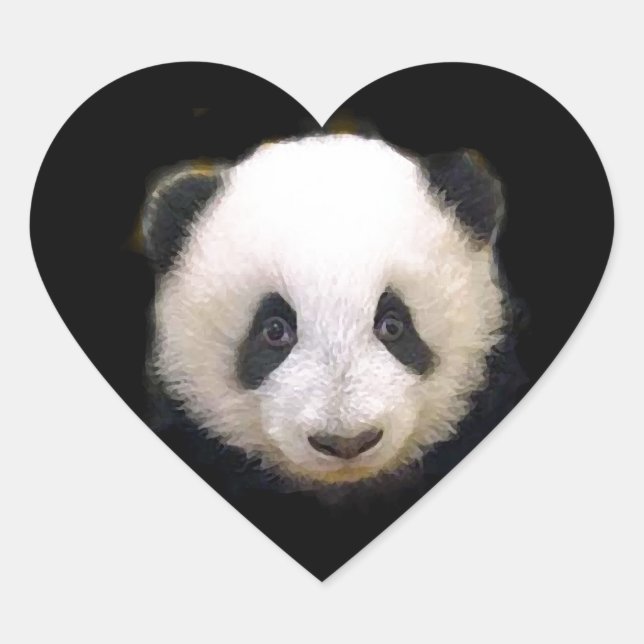 Adesivo Coração Baby Panda (Frente)