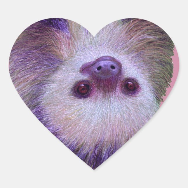Adesivo Coração Baby Sloth (Frente)