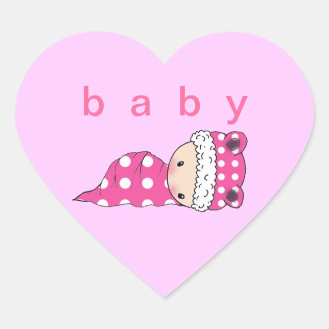 Adesivo Coração Baby Stickers Polkadot Baby (Frente)