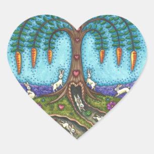 ADESIVO CORAÇÃO BAIXO DO BURACO DE COELHO, O CARROT WILLOT TREE FO