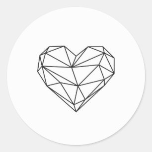Adesivo coração Baixo-poli