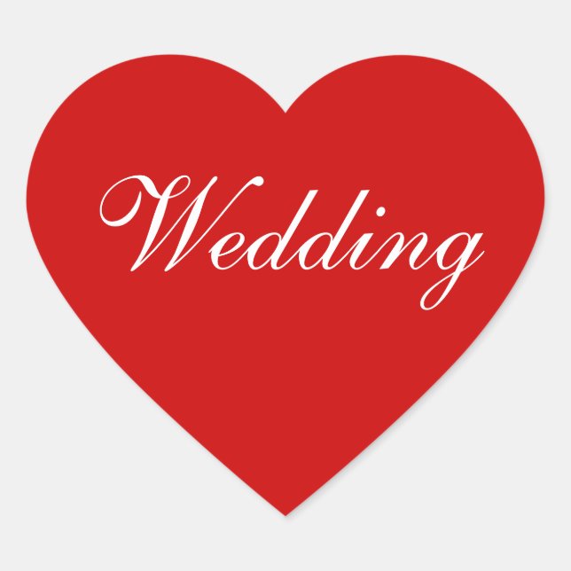 Adesivo Coração Balão de Convidados Personalizados Vermelho (Frente)