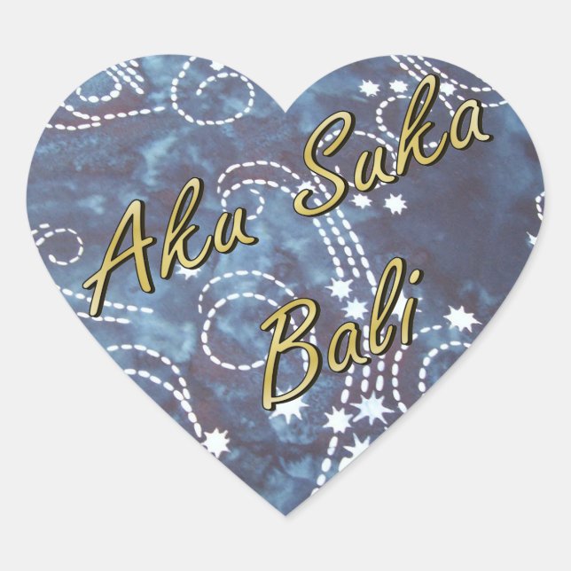 Adesivo Coração Bali Nights Batik Sticker (Frente)
