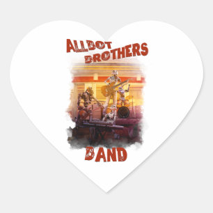 Adesivo Coração banda dos irmãos Allbot/Reparo de Saucer do Bob