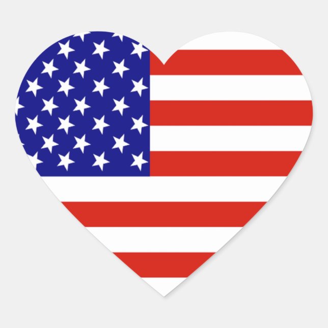 ADESIVO CORAÇÃO BANDEIRA AMERICANA (Frente)