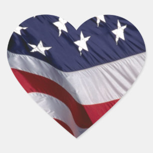 Adesivo Coração Bandeira Americana