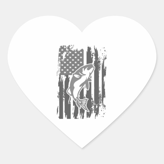 Adesivo Coração Bandeira Americana (Frente)