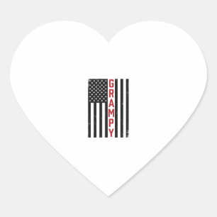 Adesivo Coração Bandeira Americana Patriótica Vintage Vector Desi 