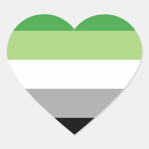 Adesivo Coração bandeira aromantic