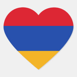 Adesivo Coração Bandeira da Armênia