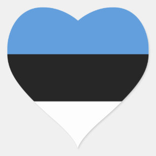 Adesivo Coração Bandeira da Estônia