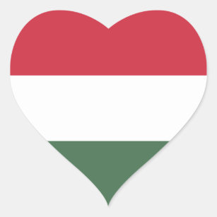 Adesivo Coração Bandeira da Hungria