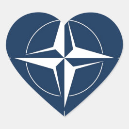 Adesivo Coração Bandeira da NATO