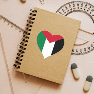 Adesivo Coração Bandeira da Palestina