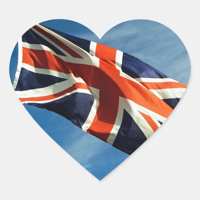 Adesivo Coração Bandeira da União (Frente)